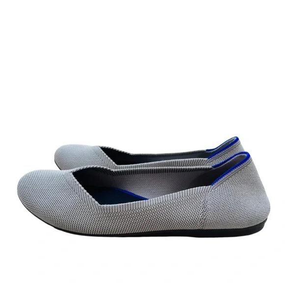Rothy's | Shoes | Rothys The Flat Flax Birdseye Greyround Toe Womens ...